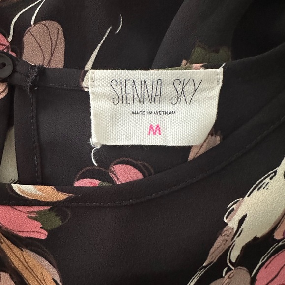Sienna Sky  Floral Black Women's Top - Picture 4 of 6